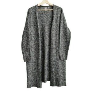 JOE FRESH Open Front Long Sweater Cardigan Grey Sz L